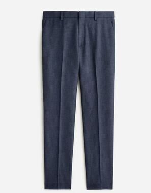 J.Crew Ludlow Slim-fit Suit Pants Mens 29x32 Blue Houndstooth Cotton-wool Blend